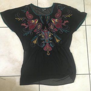 Embroidered Beach Coverup